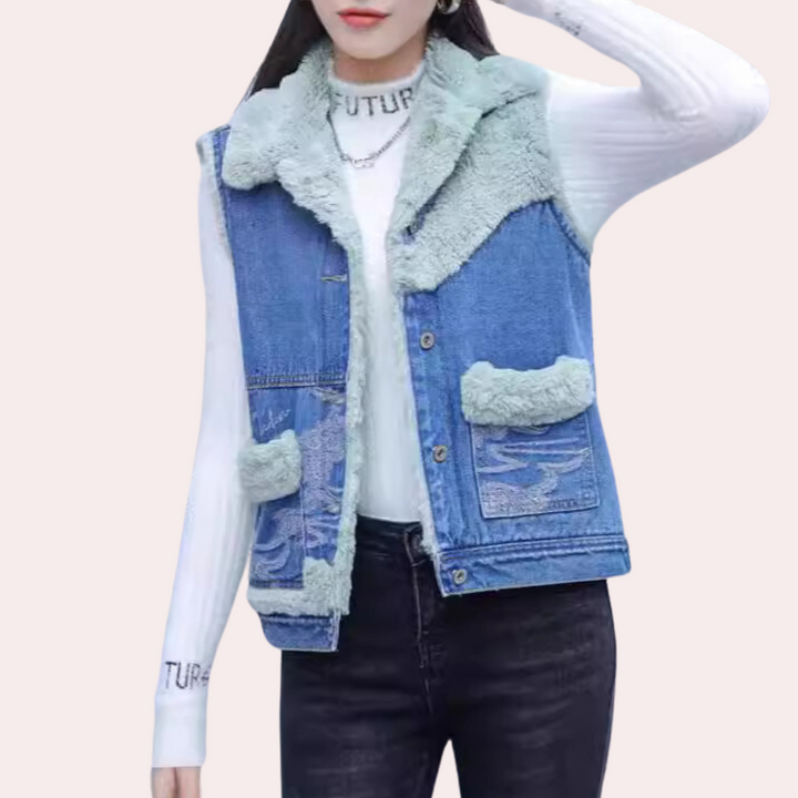 ELEANOR - Stylish and comfortable winter denim cardigan for women, perfect for cold days