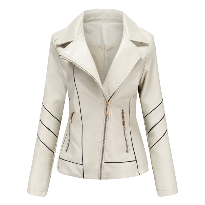 HANNIE - Luxury leather jacket in a classic, timeless style