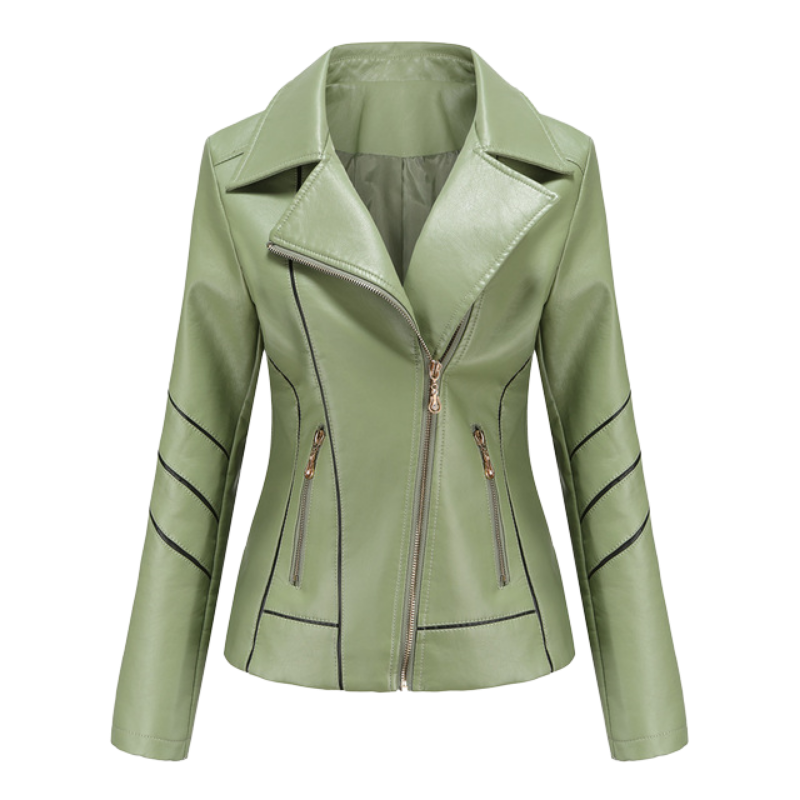 HANNIE - Luxury leather jacket in a classic, timeless style