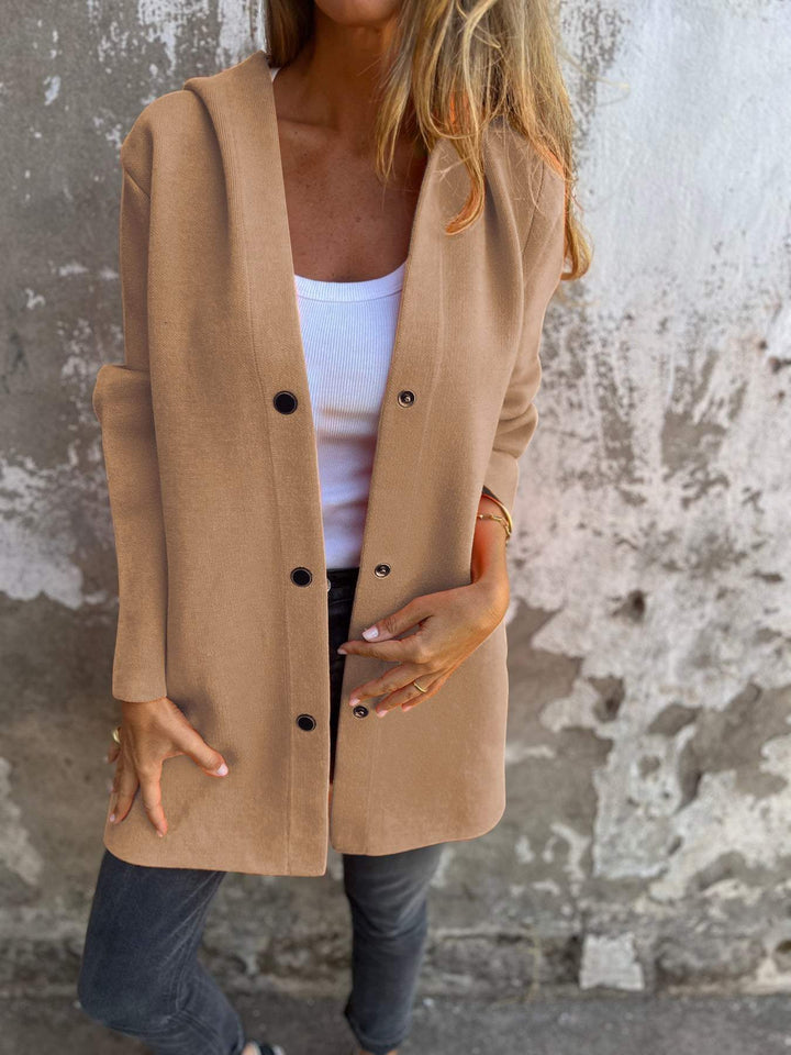 Élise™ coat with buttons - Elegance and Style in One!
