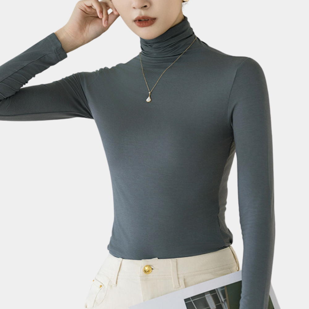 KAHNAY - Stylish turtleneck shirt for elegant women