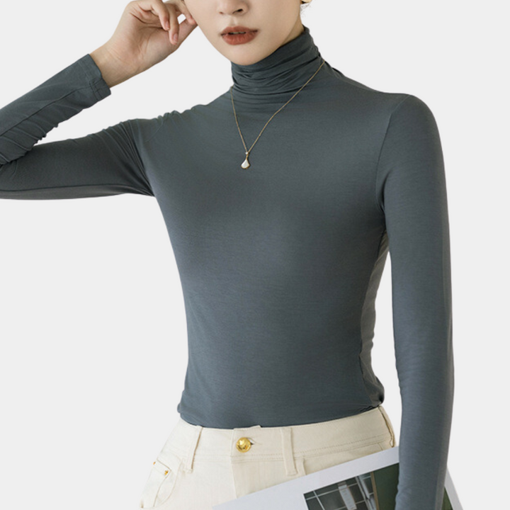 KAHNAY - Stylish turtleneck shirt for elegant women