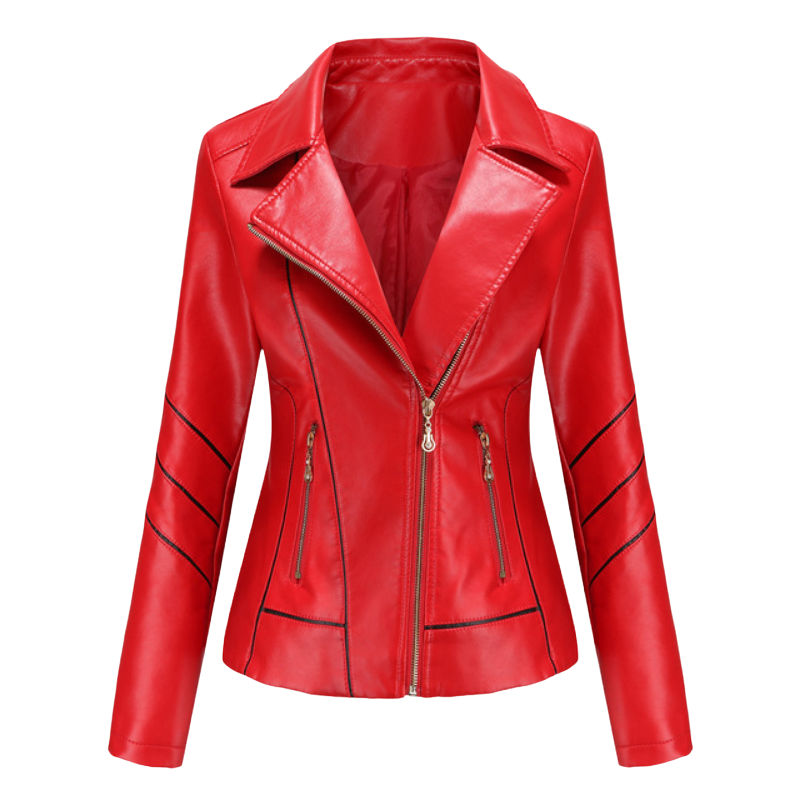 HANNIE - Luxury leather jacket in a classic, timeless style