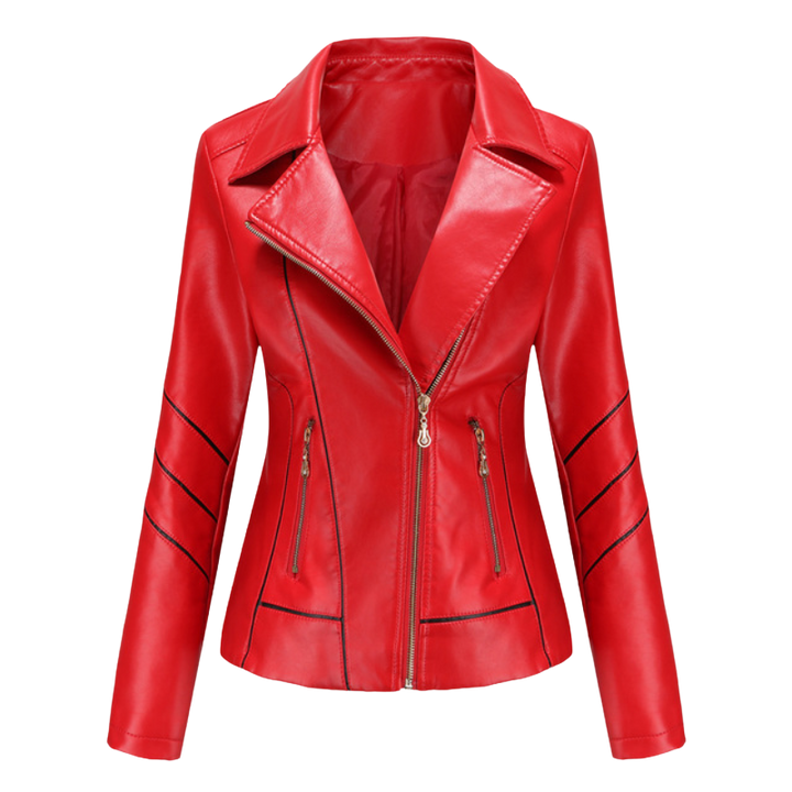 HANNIE - Luxury leather jacket in a classic, timeless style