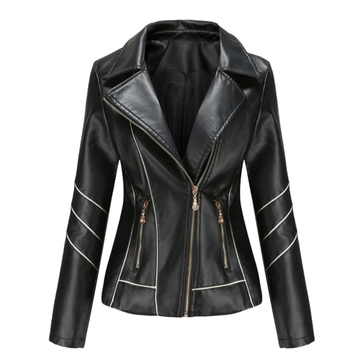 HANNIE - Luxury leather jacket in a classic, timeless style