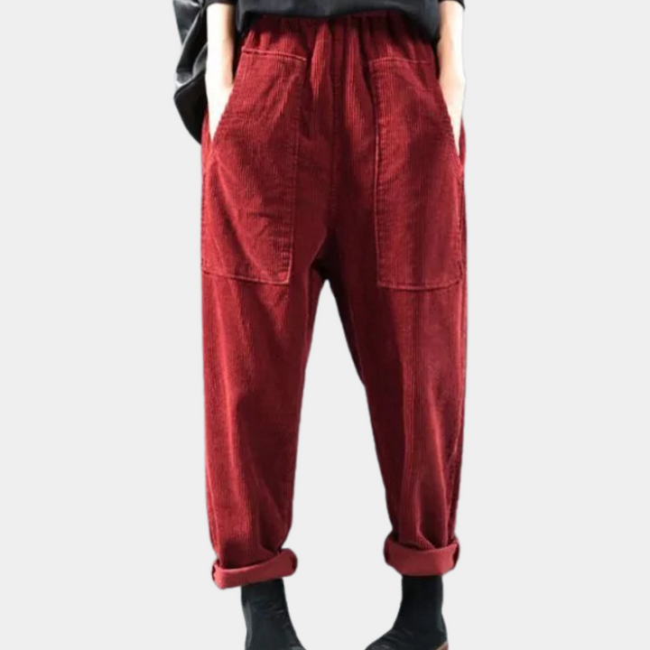 LAIA - Elegant corduroy trousers for fashion-forward women