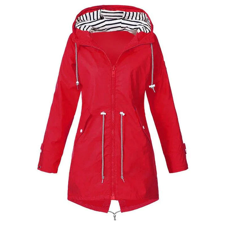 GENZINA - An elegant long waterproof coat that combines sophisticated style with reliable protection.