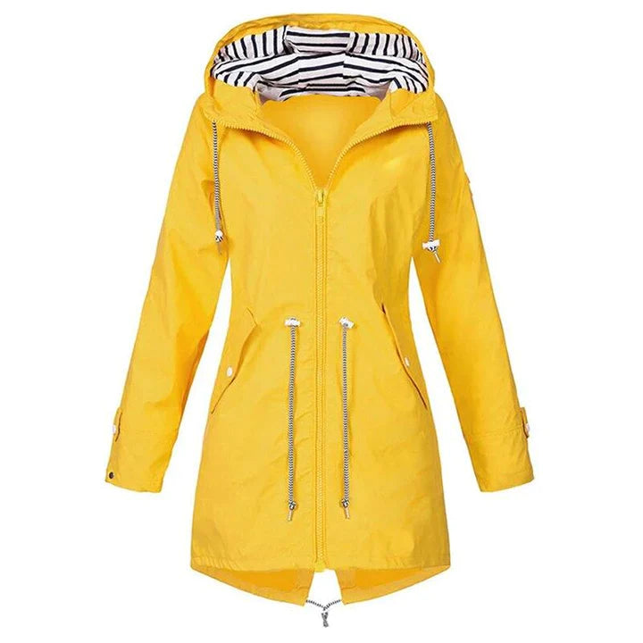GENZINA - An elegant long waterproof coat that combines sophisticated style with reliable protection.
