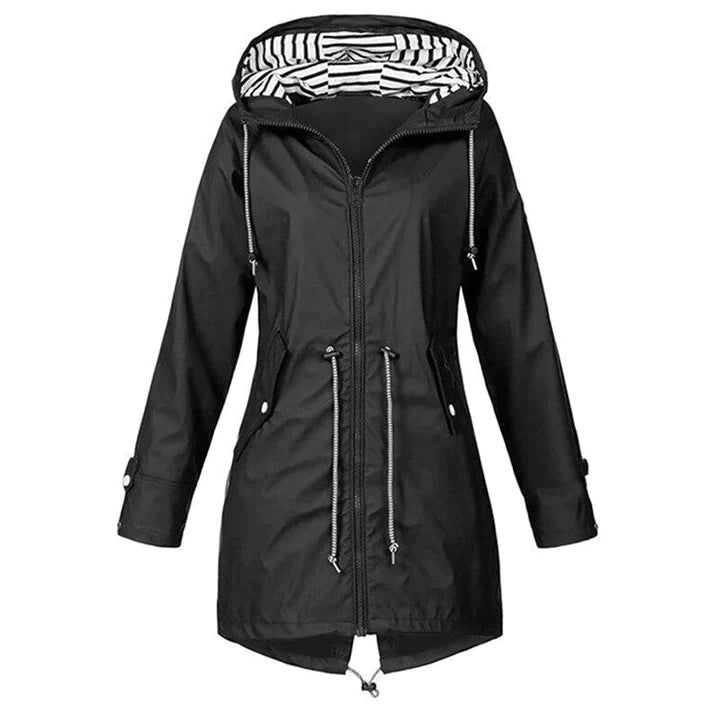 GENZINA - An elegant long waterproof coat that combines sophisticated style with reliable protection.
