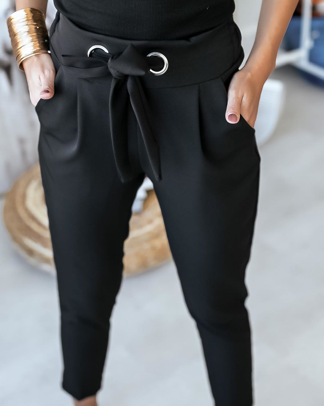 ANGELIEN - FASHIONABLE CASUAL TROUSERS WITH AN ELEGANT HIGH-WAISTED LOOK