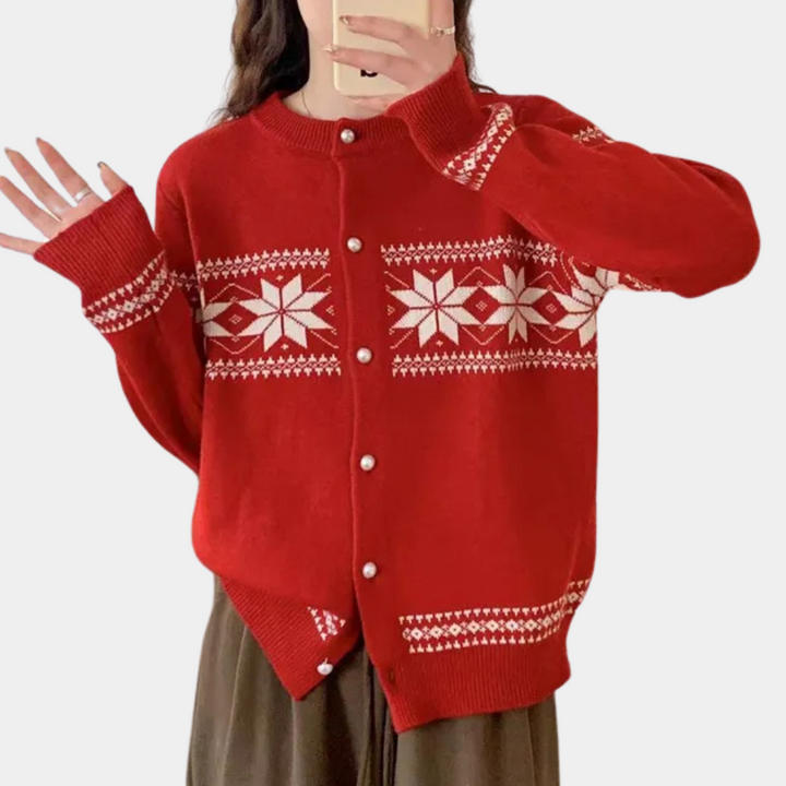 Warm and stylish ELYSE women's cardigan - the perfect choice for the festive season!