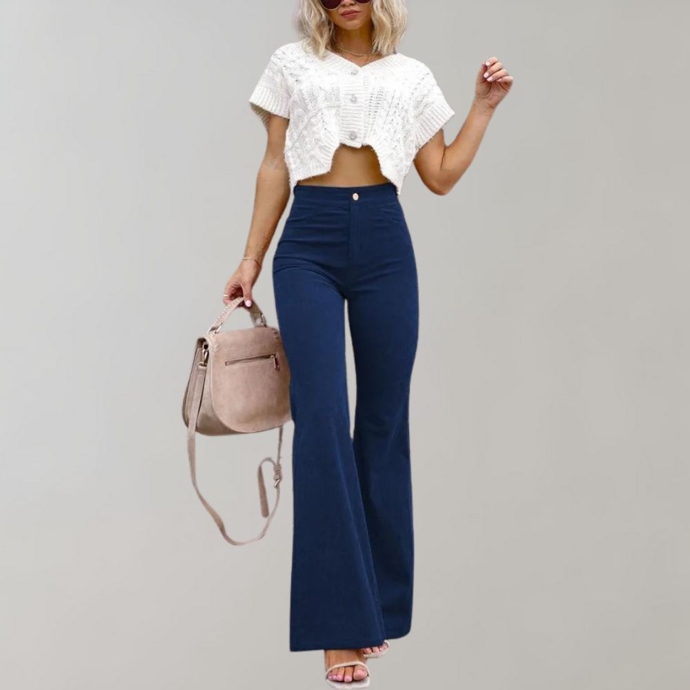 Abel - Elegant corduroy trousers with a flared cut!
