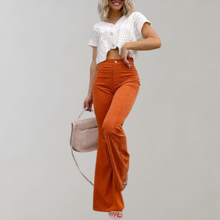 Abel - Elegant corduroy trousers with a flared cut!