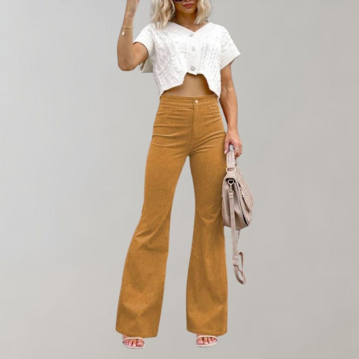 Abel - Elegant corduroy trousers with a flared cut!