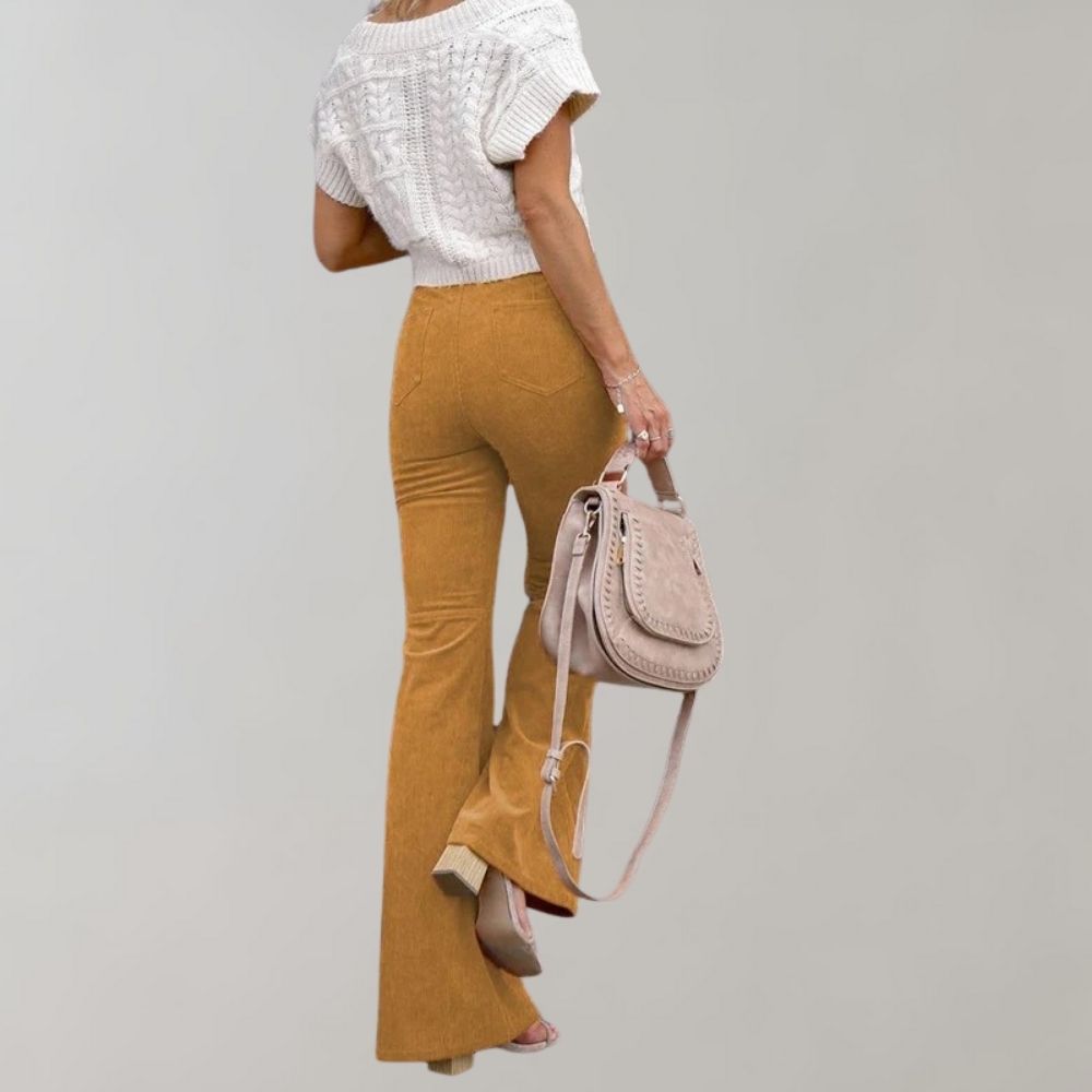 Abel - Elegant corduroy trousers with a flared cut!