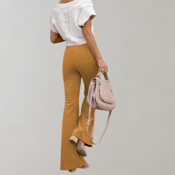 Abel - Elegant corduroy trousers with a flared cut!
