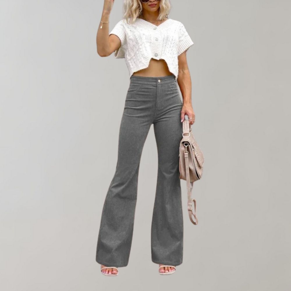 Abel - Elegant corduroy trousers with a flared cut!