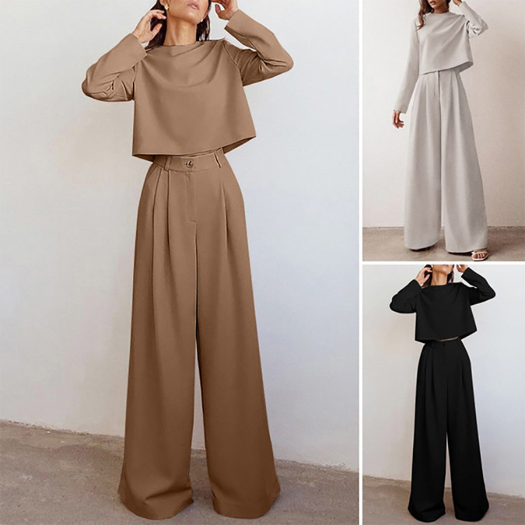 KAMIYAH - Stylish palazzo set with two legs, combining elegance and comfort for everyday wear