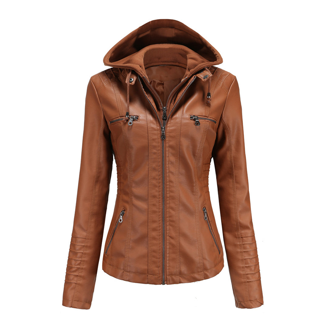 Stylish leather jacket for women - BARBARA