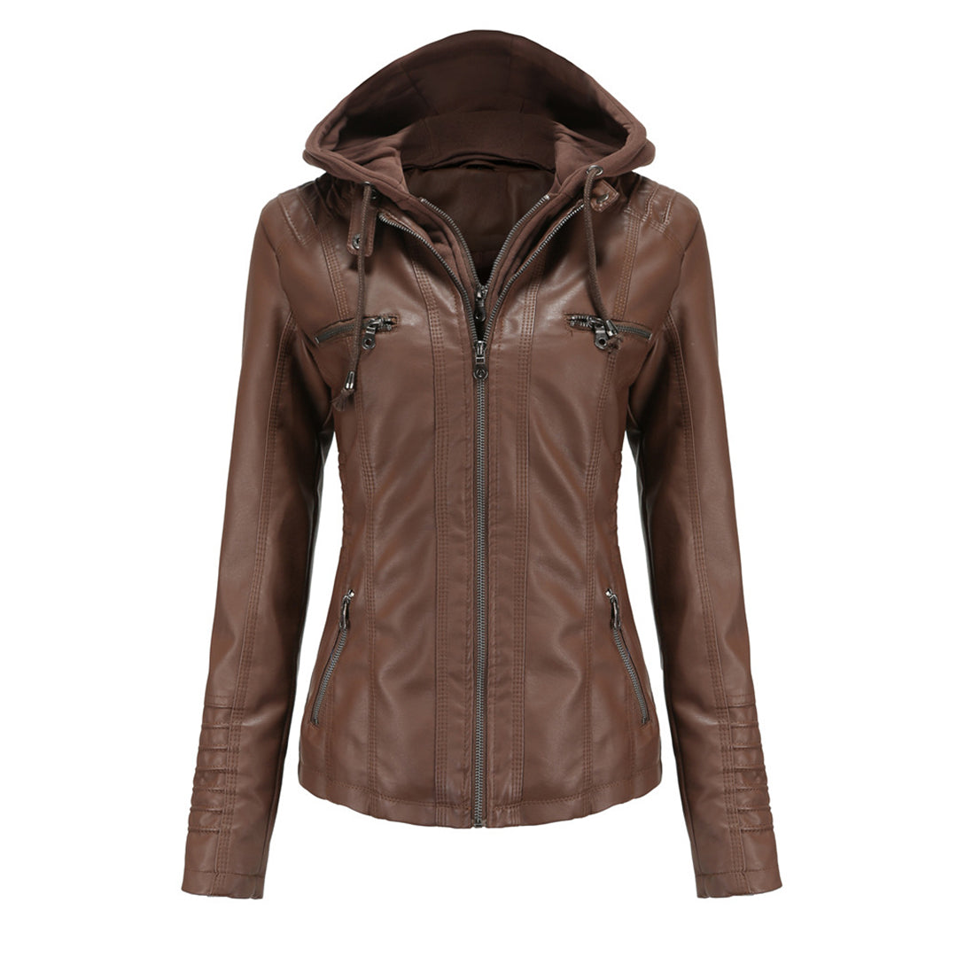 Stylish leather jacket for women - BARBARA
