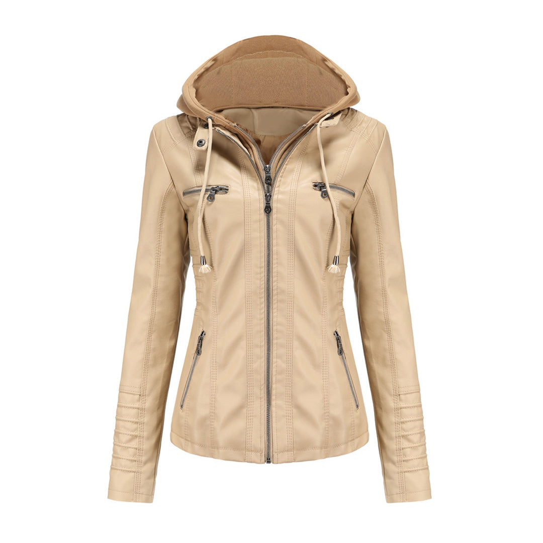 Stylish leather jacket for women - BARBARA