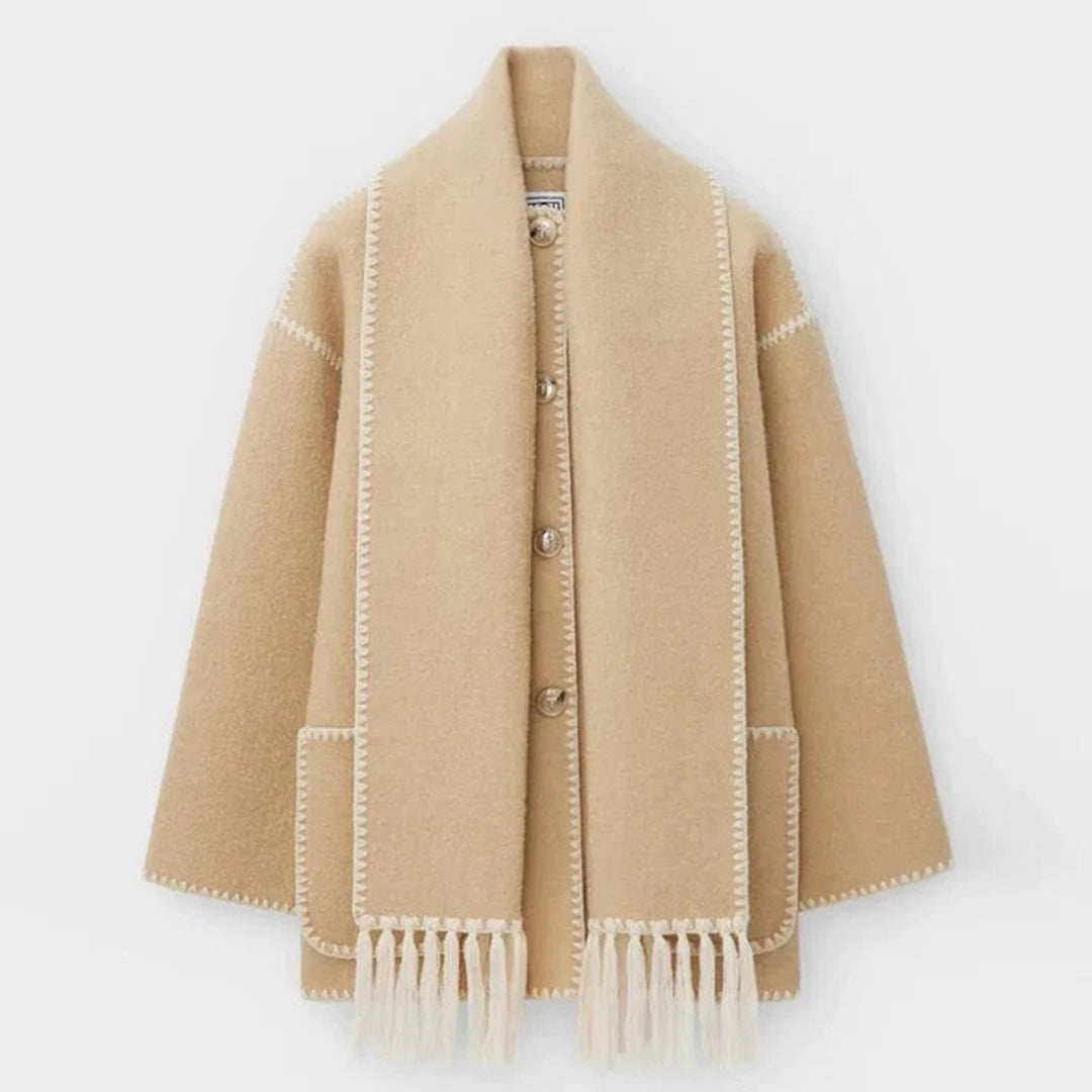 Elegant LATRICE winter coat with stylish matching scarf