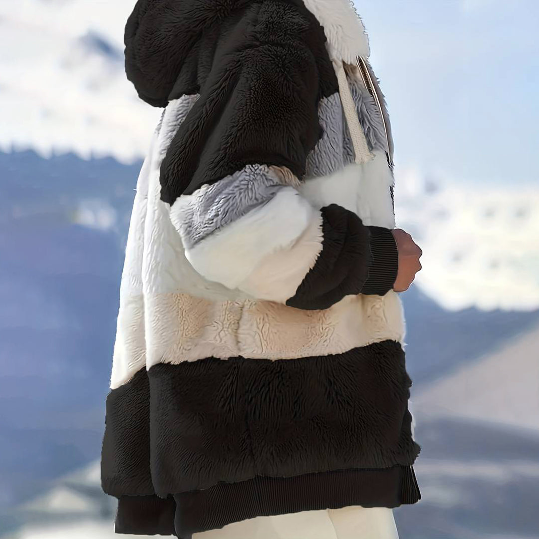 Elegant women's Harriet fleece jacket with fashionable hood