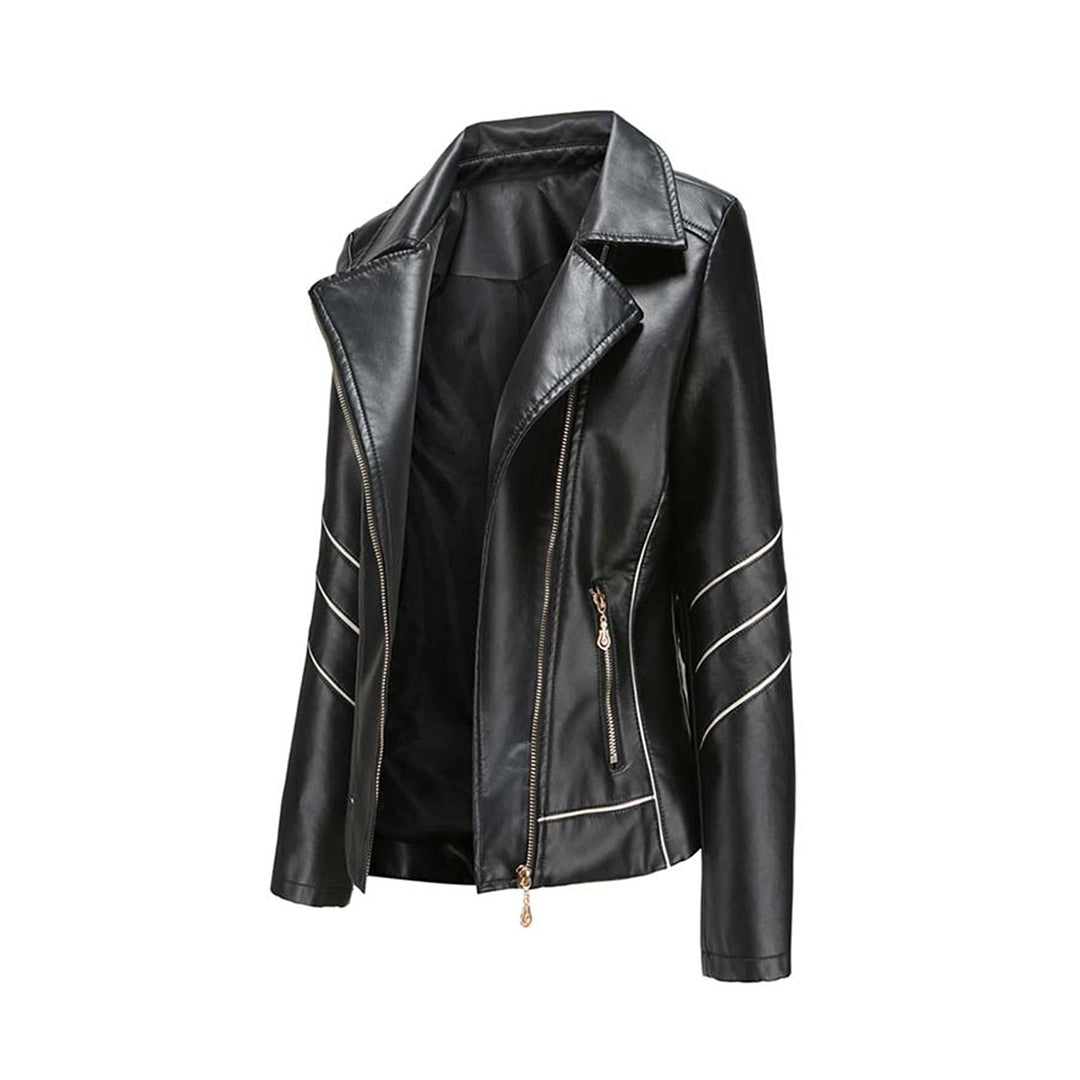 HANNIE - Luxury leather jacket in a classic, timeless style