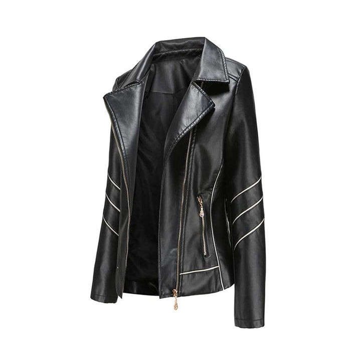 HANNIE - Luxury leather jacket in a classic, timeless style