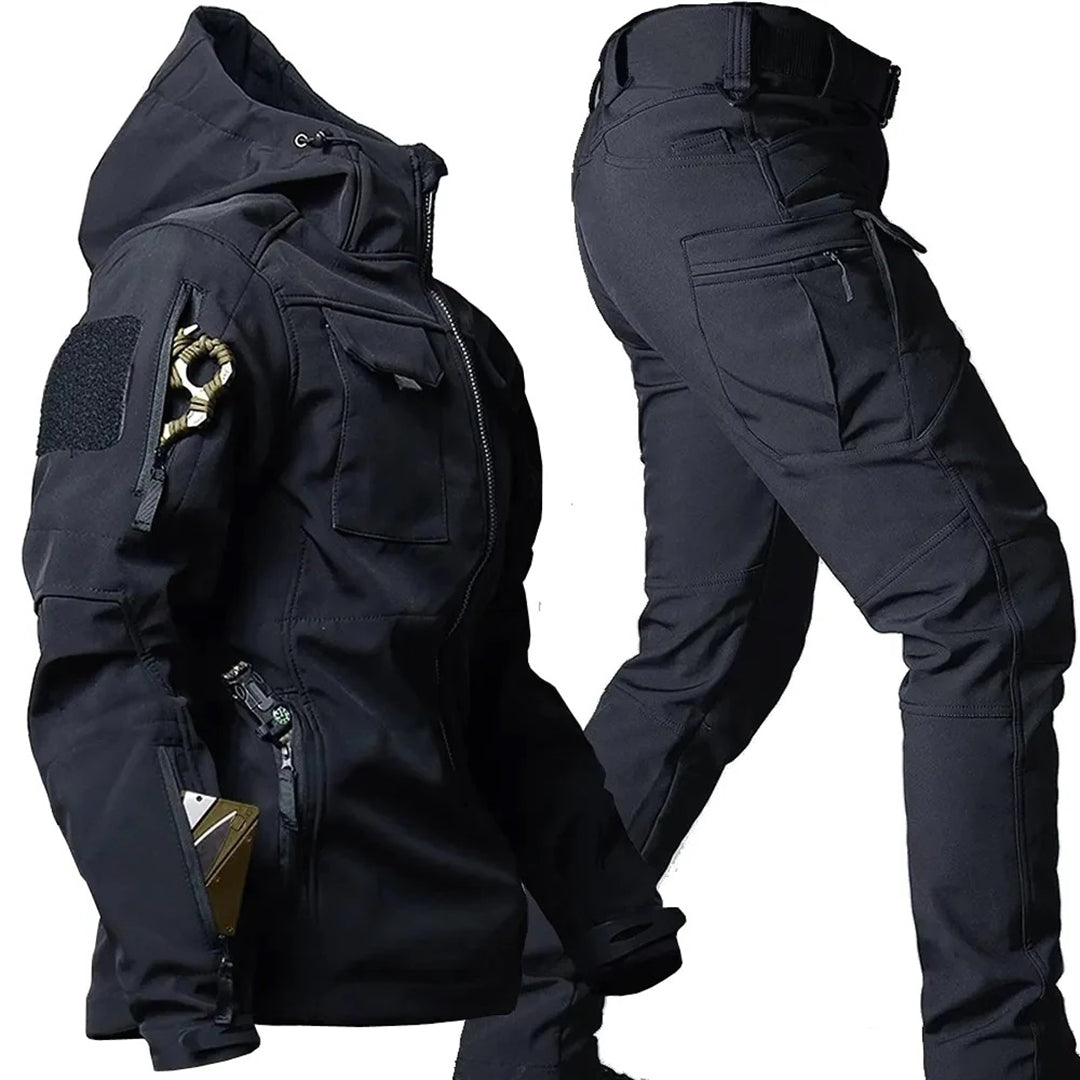 Fashionable LOUIS set - elegant hooded jacket and practical cargo trousers