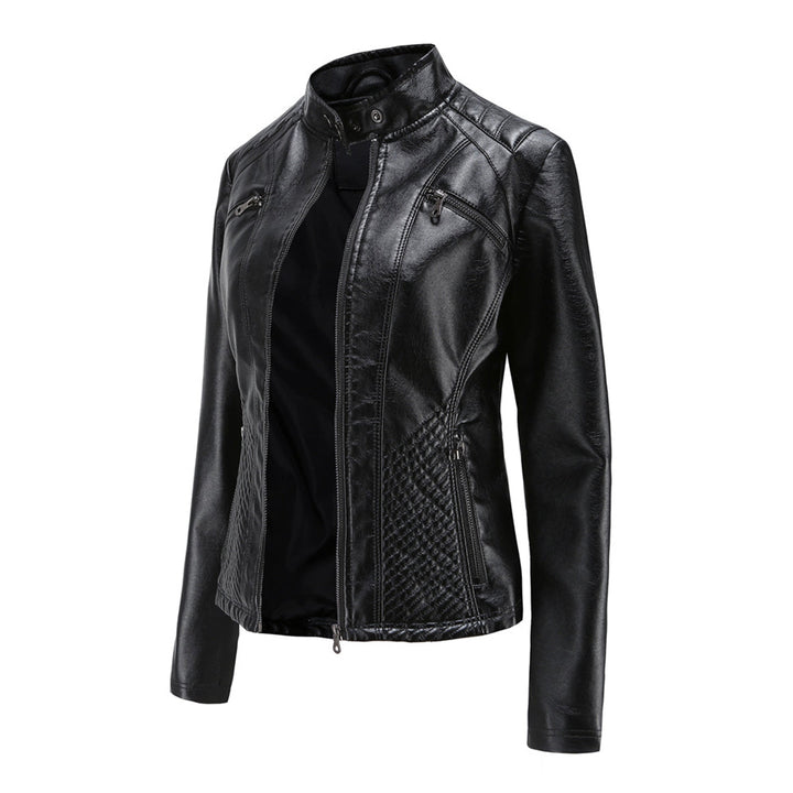 ANDRIJANA - Elegant leather jacket with a timeless design