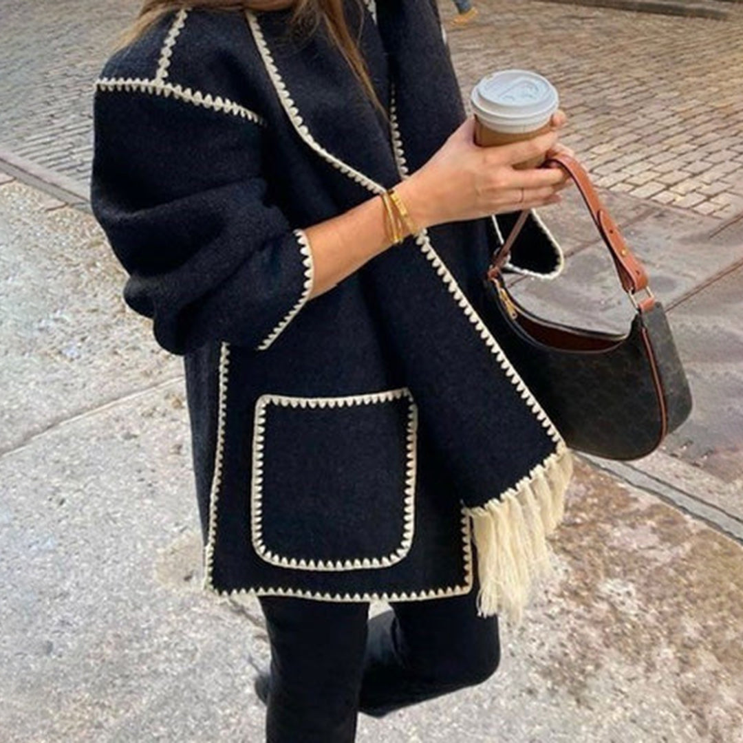 Elegant LATRICE winter coat with stylish matching scarf