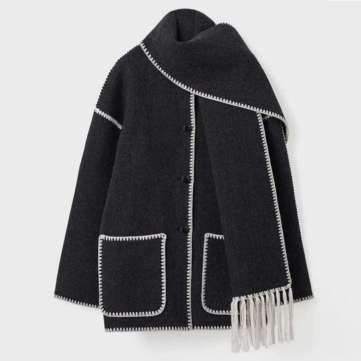 Elegant LATRICE winter coat with stylish matching scarf