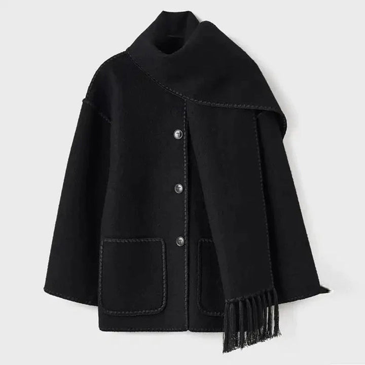 Elegant LATRICE winter coat with stylish matching scarf