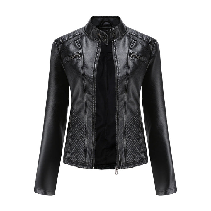 ANDRIJANA - Elegant leather jacket with a timeless design