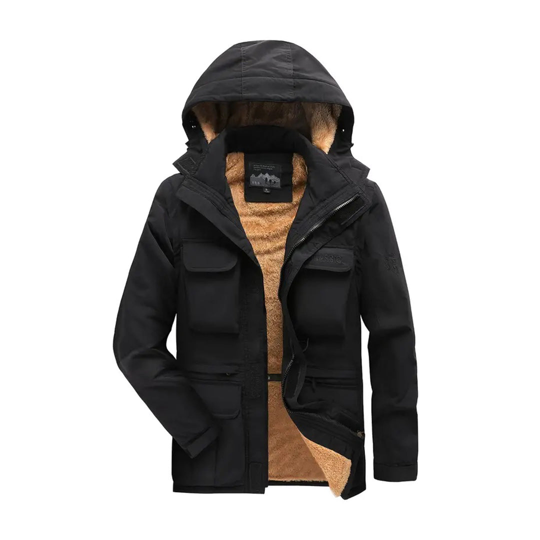 Elegant FRANCIS men's winter coat with detachable hood - the perfect combination of comfort and style!