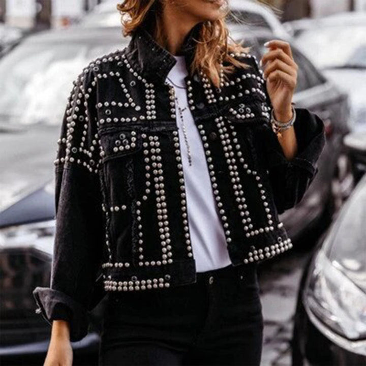 Stylish jacket decorated with rivets - LOKOMOTIV collection