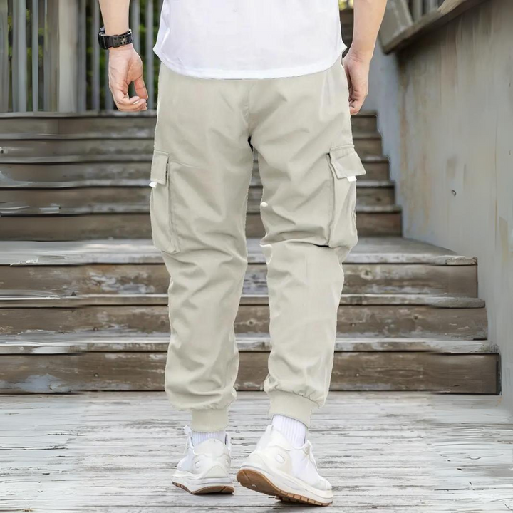 Stylish men's cargo trousers with comfort drawstring - ATHANASIOS