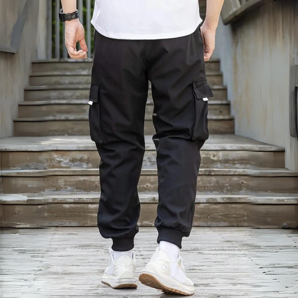 Stylish men's cargo trousers with comfort drawstring - ATHANASIOS