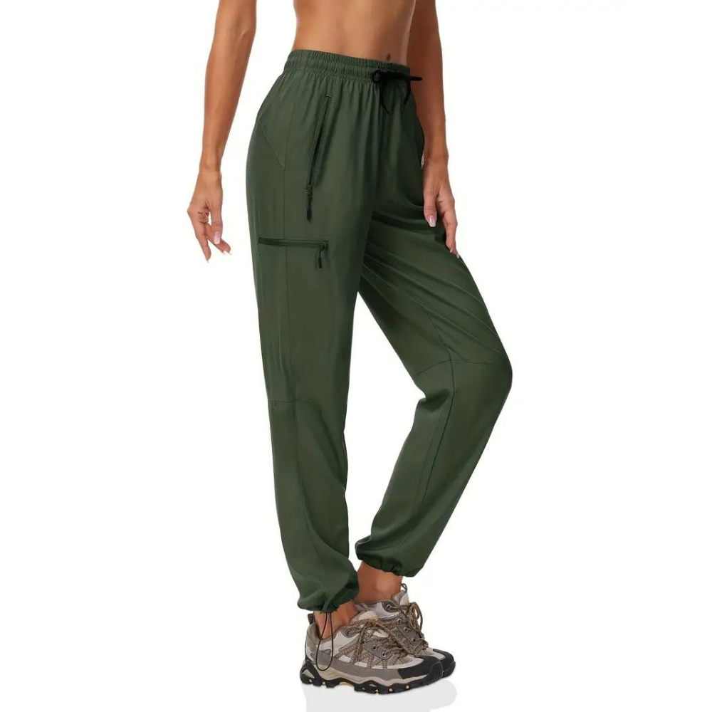 ELISABETH - Elegant women's tracksuit bottoms with fashionable ribbing for a unique style