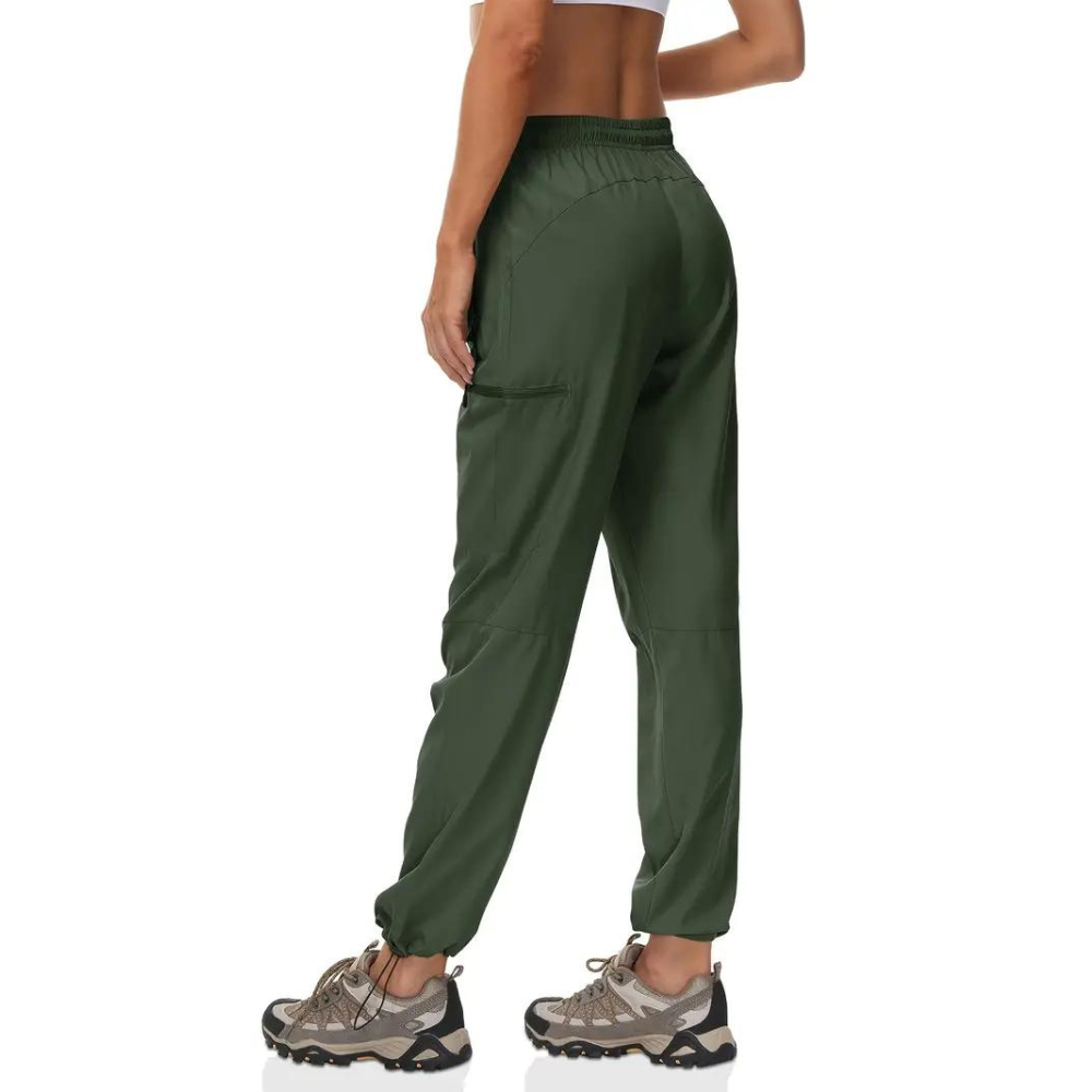 ELISABETH - Elegant women's tracksuit bottoms with fashionable ribbing for a unique style