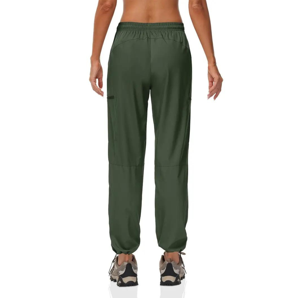 ELISABETH - Elegant women's tracksuit bottoms with fashionable ribbing for a unique style
