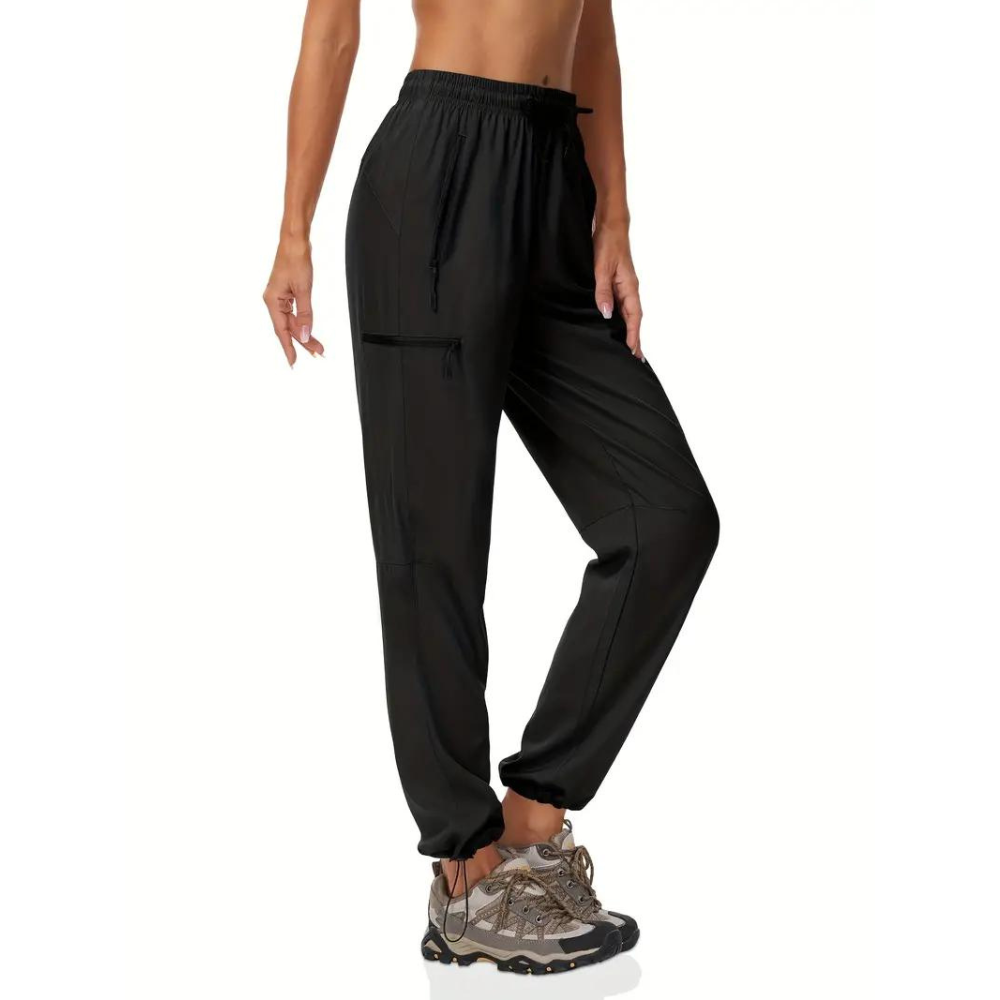 ELISABETH - Elegant women's tracksuit bottoms with fashionable ribbing for a unique style