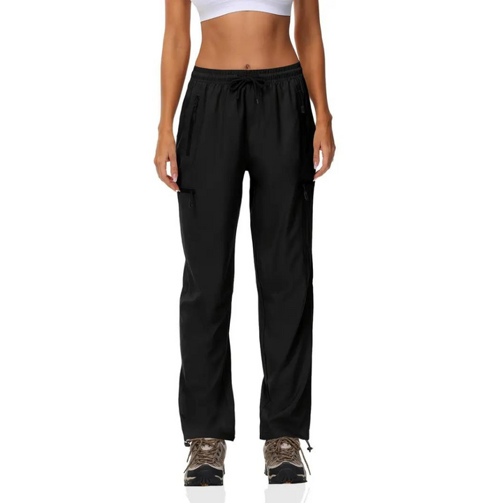 ELISABETH - Elegant women's tracksuit bottoms with fashionable ribbing for a unique style