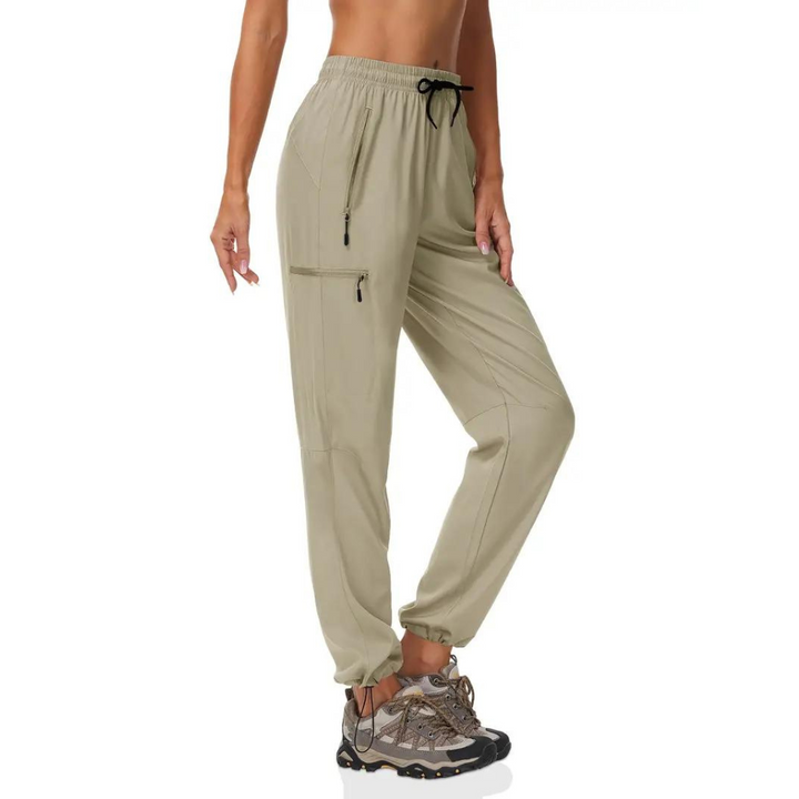 ELISABETH - Elegant women's tracksuit bottoms with fashionable ribbing for a unique style