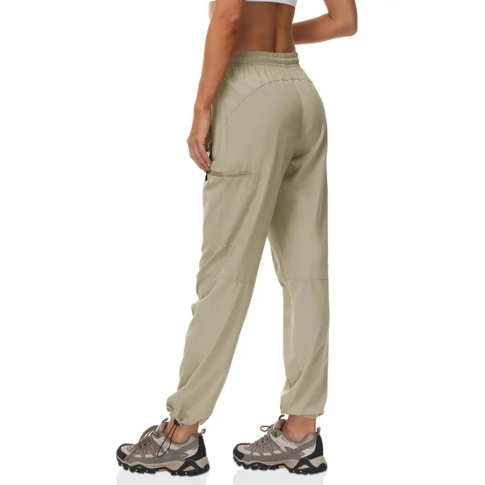 ELISABETH - Elegant women's tracksuit bottoms with fashionable ribbing for a unique style
