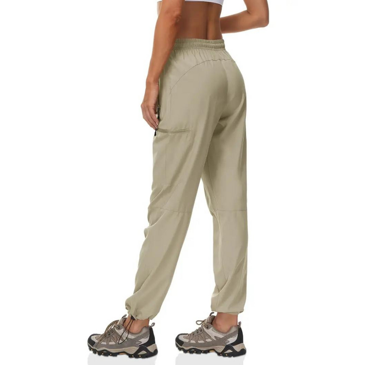 ELISABETH - Elegant women's tracksuit bottoms with fashionable ribbing for a unique style