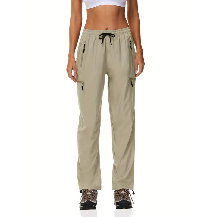 ELISABETH - Elegant women's tracksuit bottoms with fashionable ribbing for a unique style