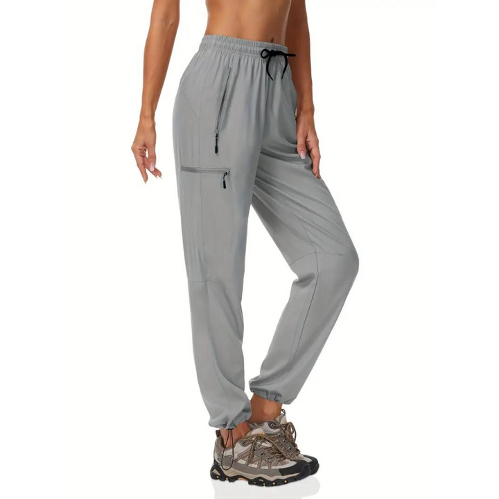 ELISABETH - Elegant women's tracksuit bottoms with fashionable ribbing for a unique style