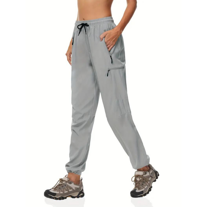 ELISABETH - Elegant women's tracksuit bottoms with fashionable ribbing for a unique style